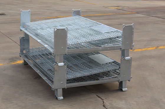 Снабжения оцинковывают покрытый паллет коробки ячеистой сети 1000kg 50*100mm