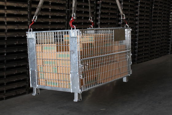 Снабжения оцинковывают покрытый паллет коробки ячеистой сети 1000kg 50*100mm