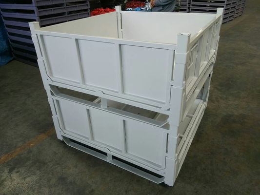 Клетки паллета емкости 2mm покрытия 1500kg порошка стальные