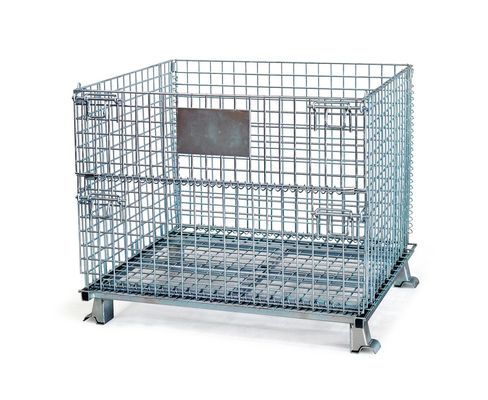Черный Lockable контейнер ячеистой сети 1500KG складчатости 50*100mm складывая